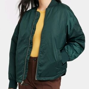 NWT A New Day Deep Green Women's Bomber Jacket Size XXL